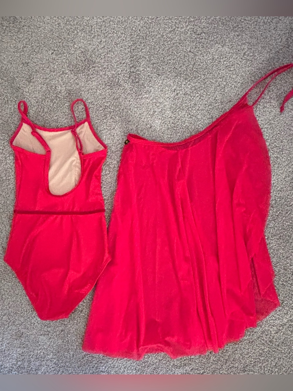 Red Leotard with matching wrap skirt IC
